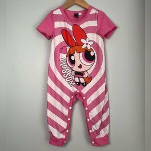 Powerpuff Girls Blossom AOP Jumpsuit Short Sleeves Pink 9-12 Baby Girl Summer